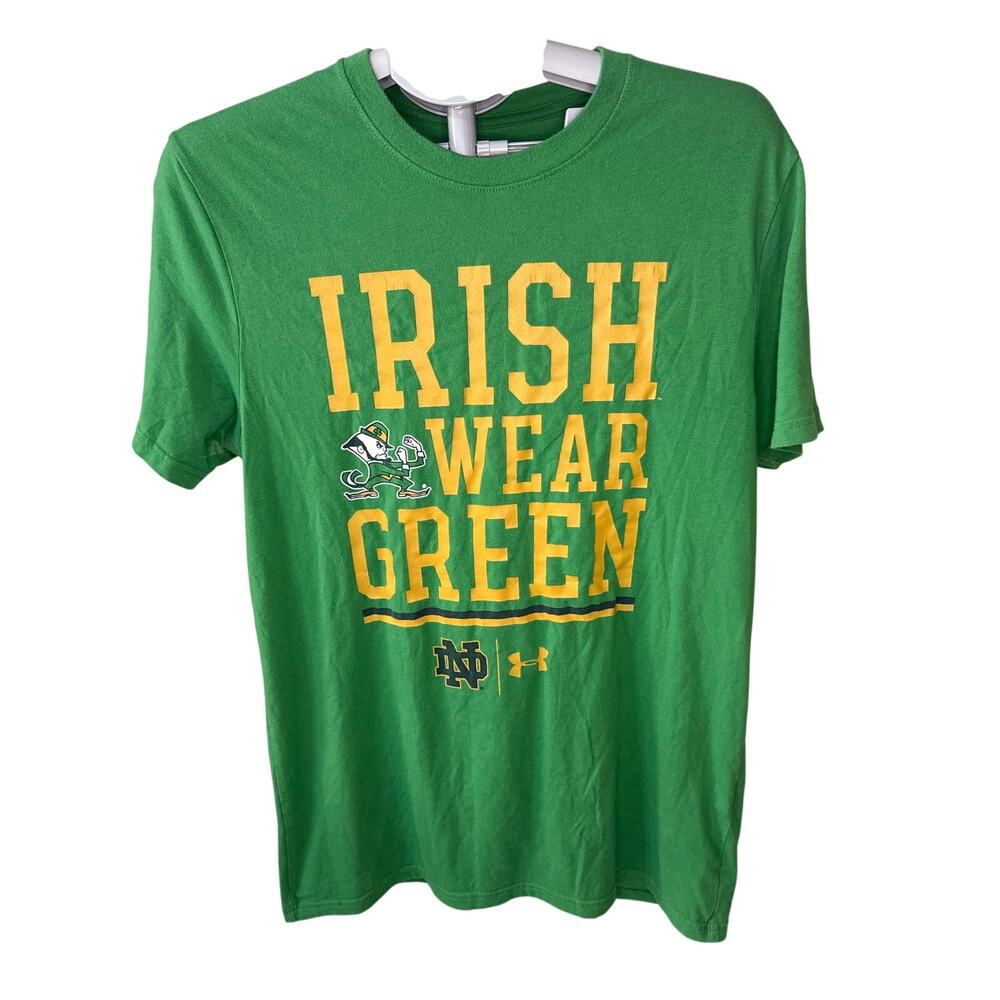 Under Armour Kelly Green Notre Dame Fighting Irish T-Shirt Size Small